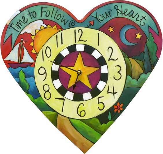 Loving Time Heart Shaped Clock by Sincerely Sticks