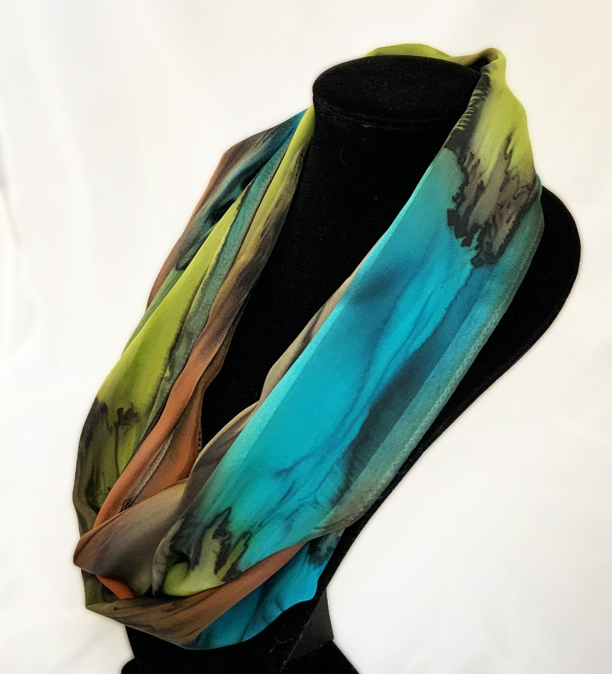 11" x 60" Hand Painted Silk Scarves