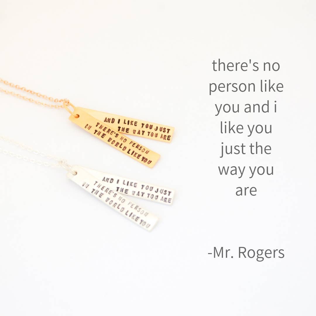 Mister Rodgers Quote Necklaces