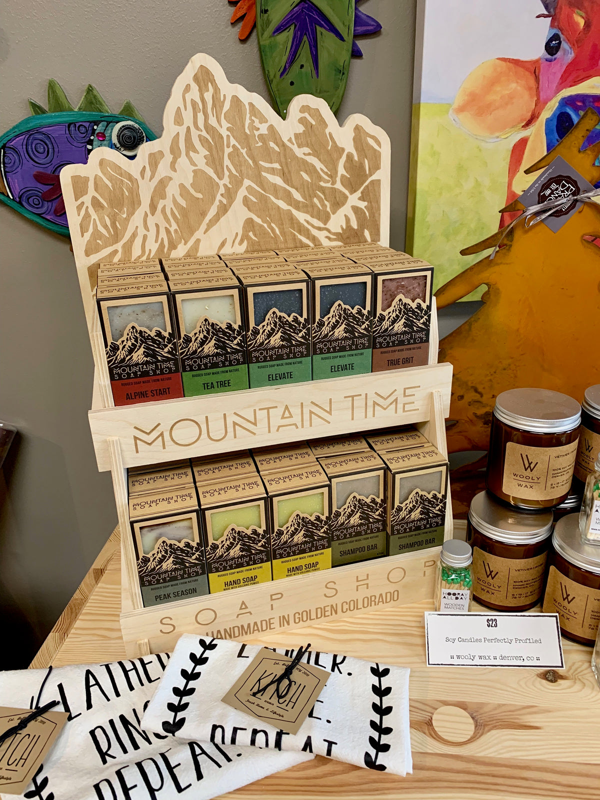 Mountain Time Soap Shop Display at Period Six Studio