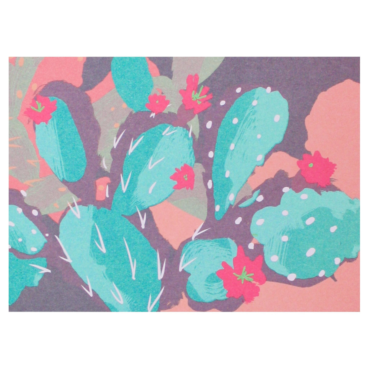 Flowering Cactus Note Card - Set of 10