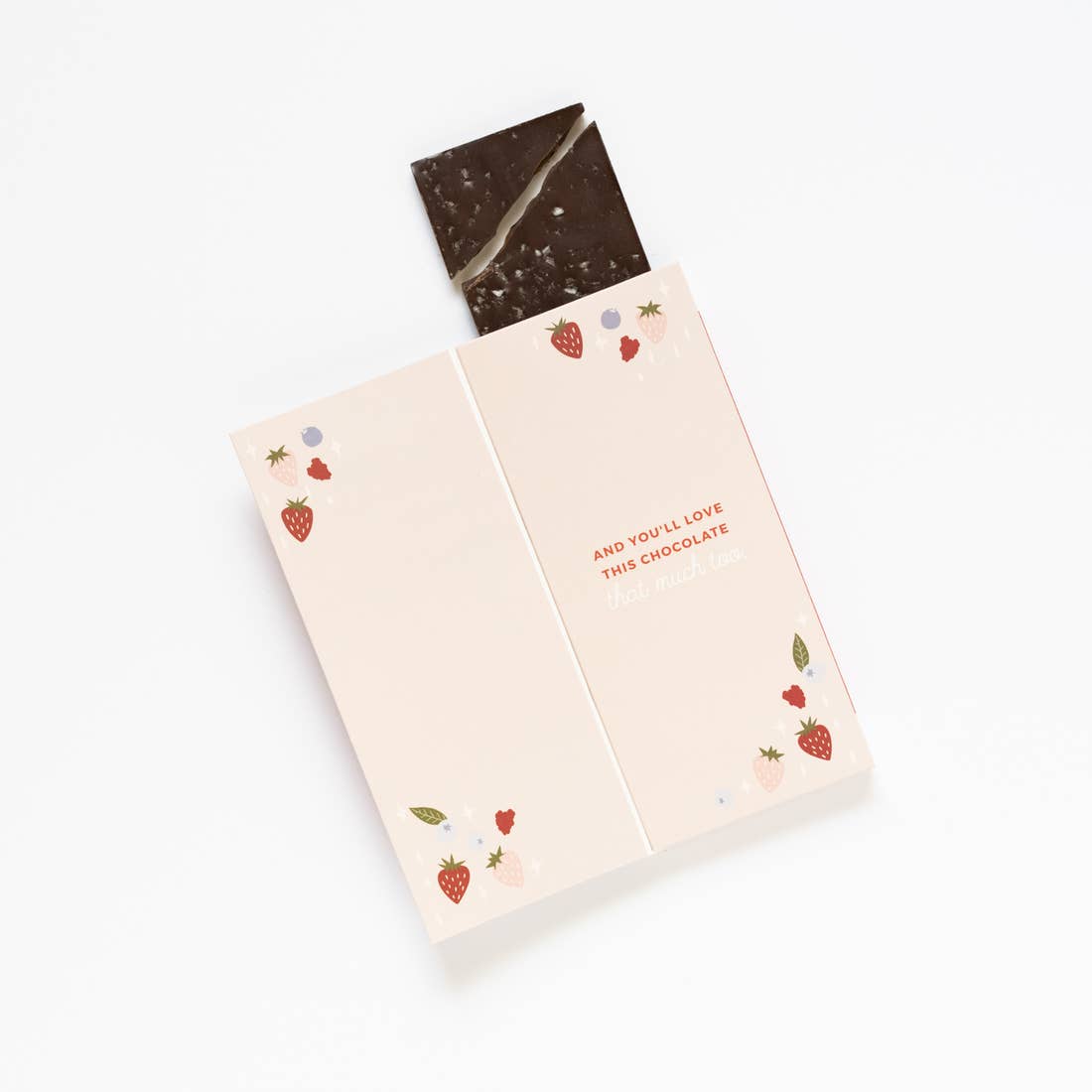 I Love You Berry Much Card + Chocolate Bar