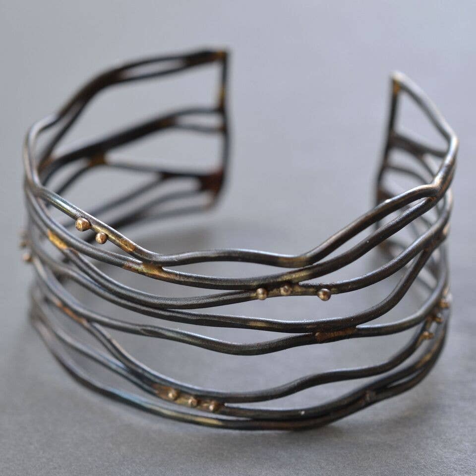 Organic Linear Cuff Bracelet