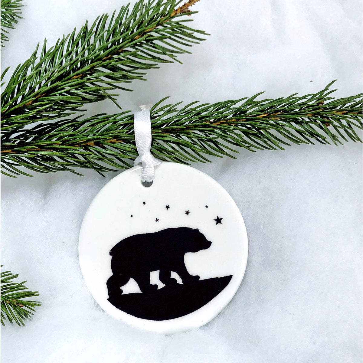Bear Ceramic Holiday Ornament