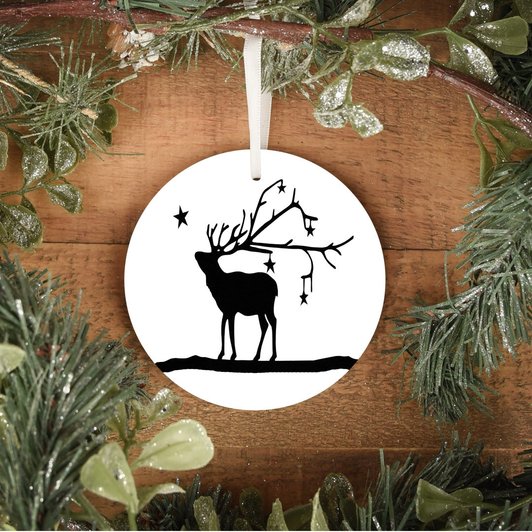 Deer Ceramic Holiday Ornament