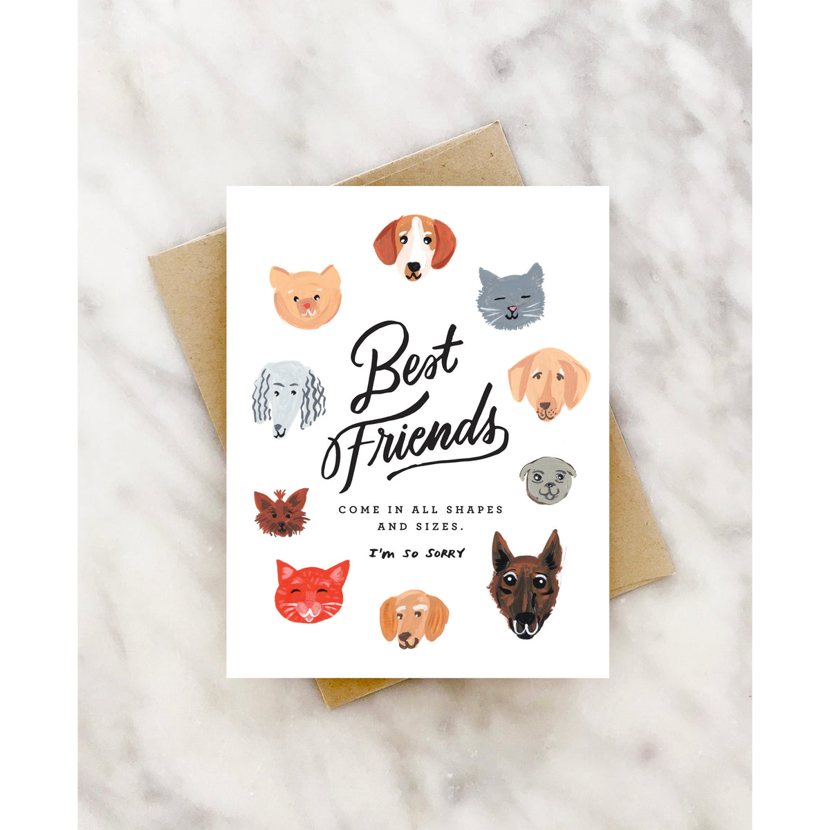 All Shapes & Sizes Pet Sympathy Card