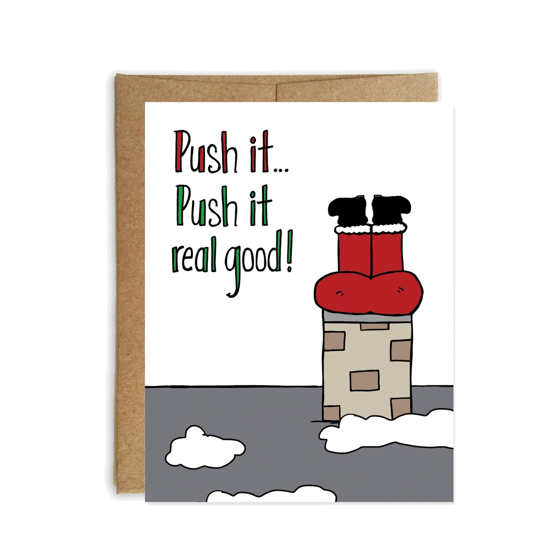 Push It Funny Holiday Card