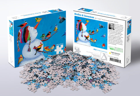 Birdies & Snowman 500-Piece Puzzle