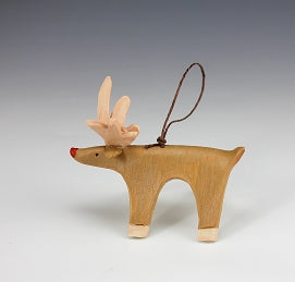 Simple Porcelain Reindeer Ornament
