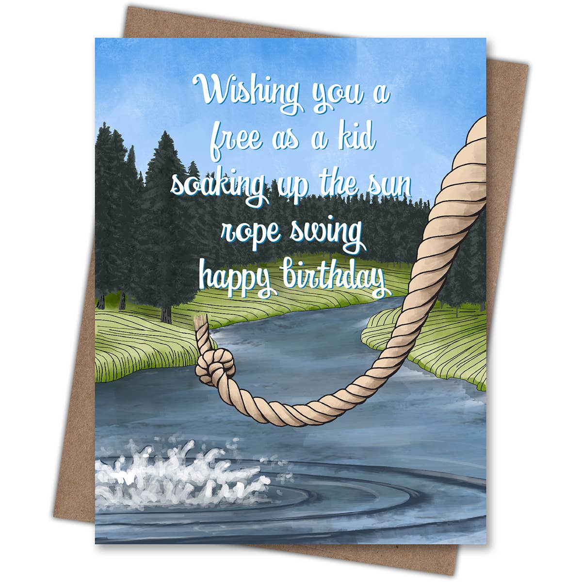 Rope Swing  Birthday Card