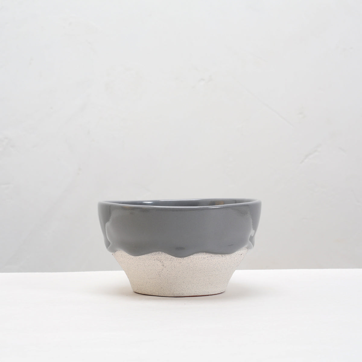 Small Grey Drip Glaze Bowl