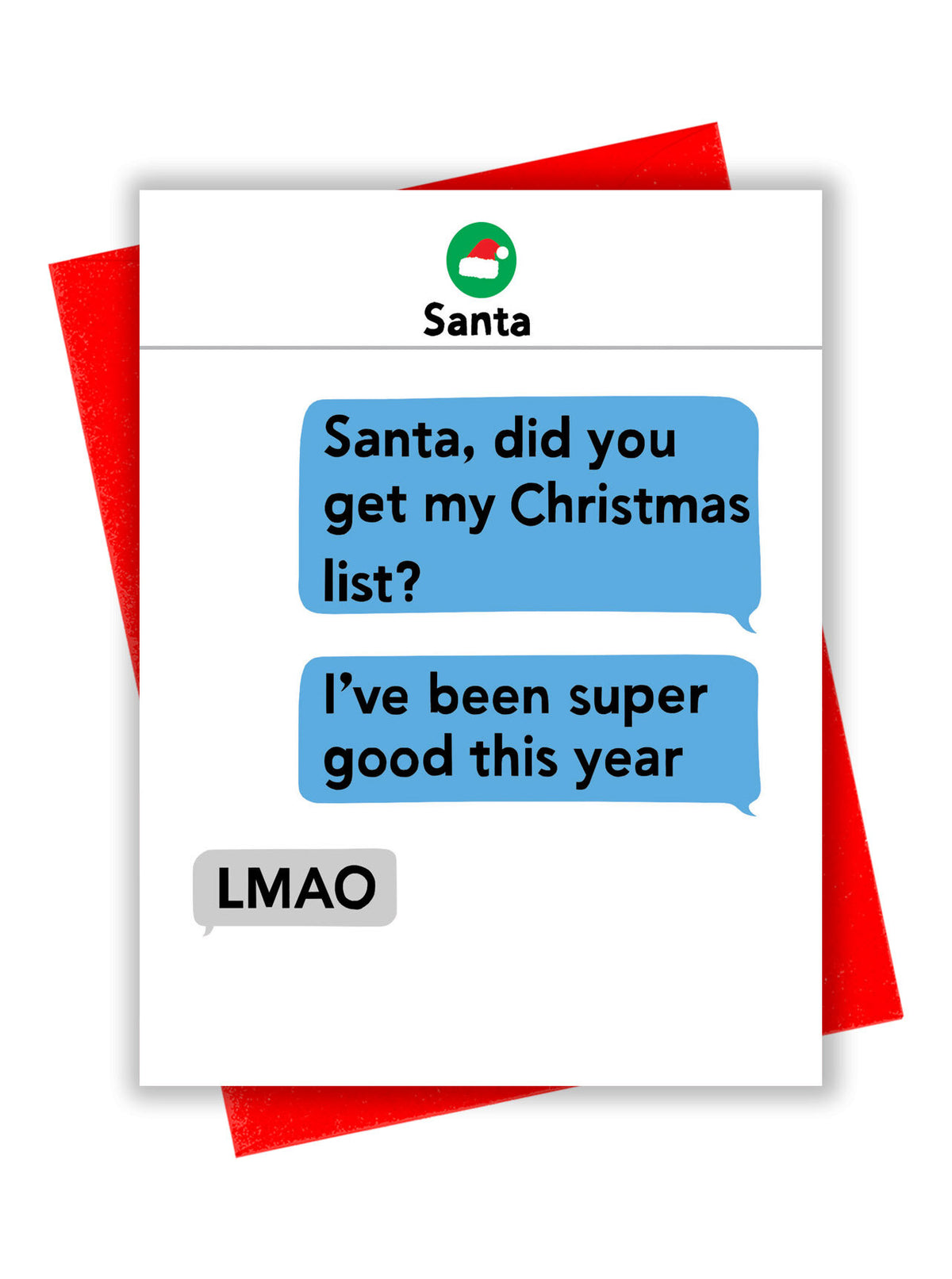 Text Conversation with Santa Greeting Card