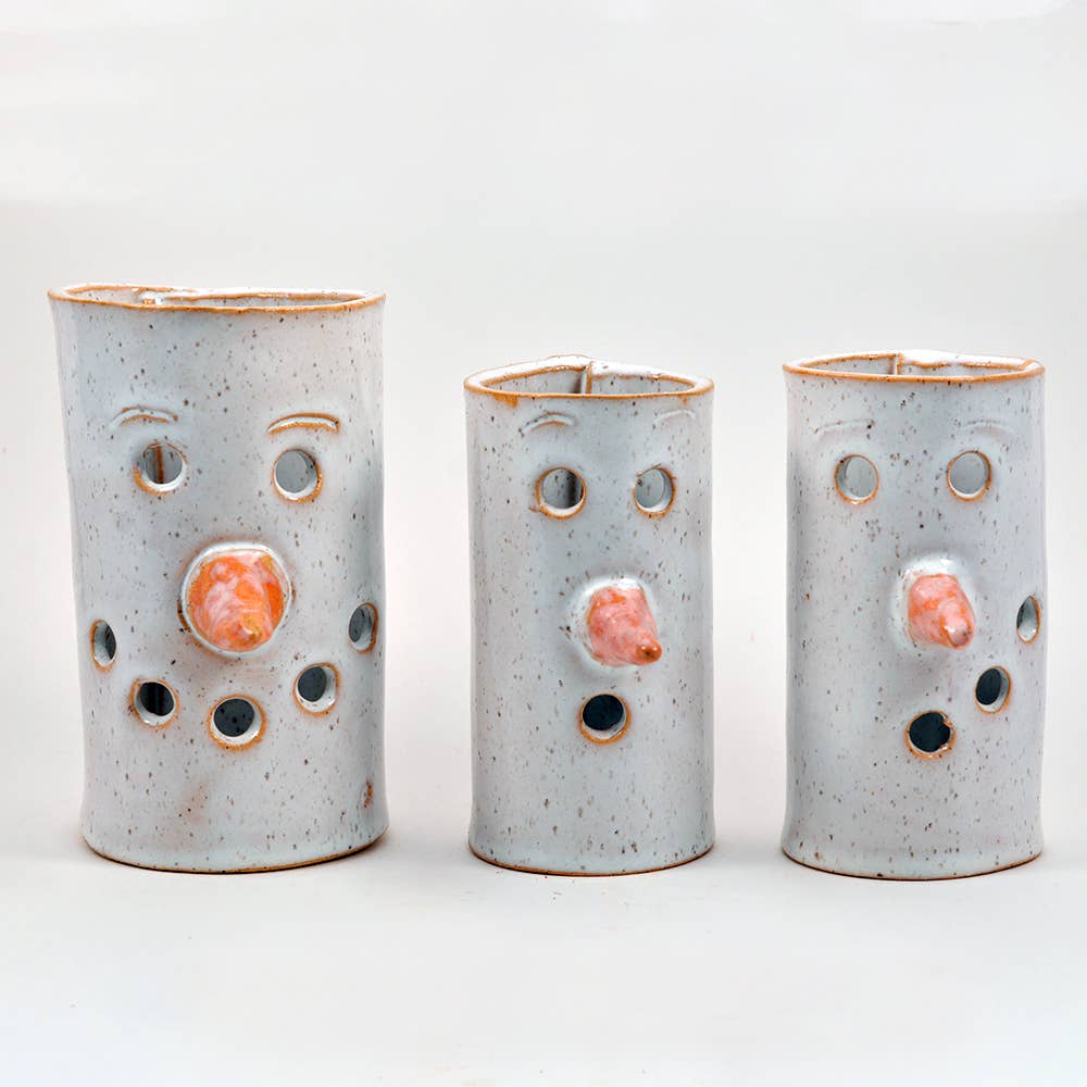 Ceramic Snowman Tea Light Holders in 3 Sizes