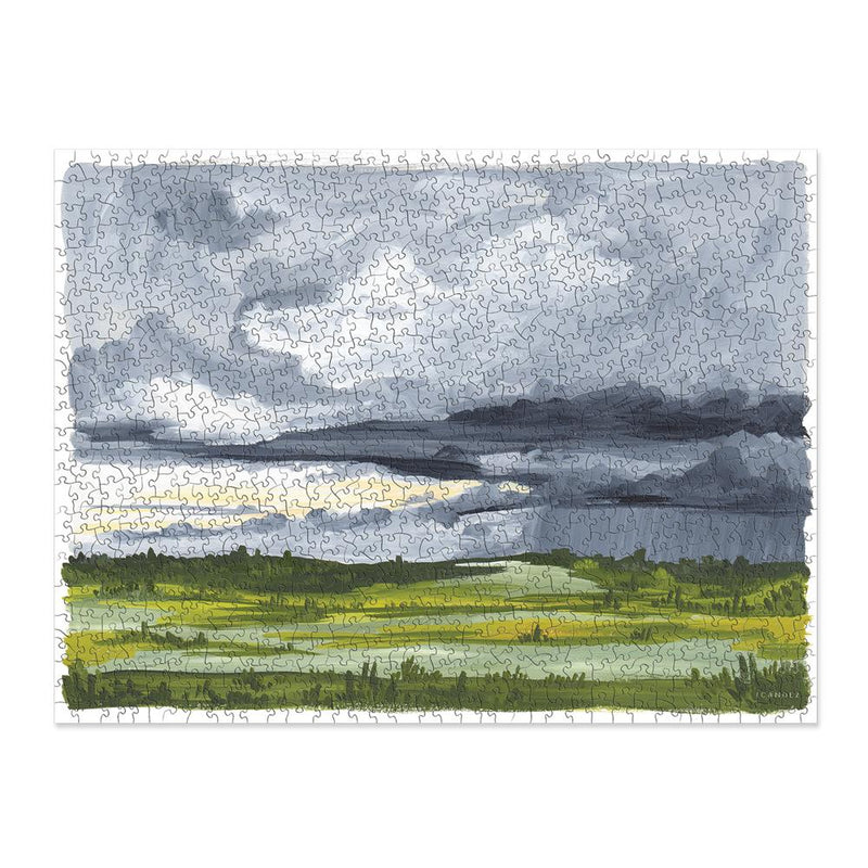 Stormy Sky Illustrated Puzzle Built