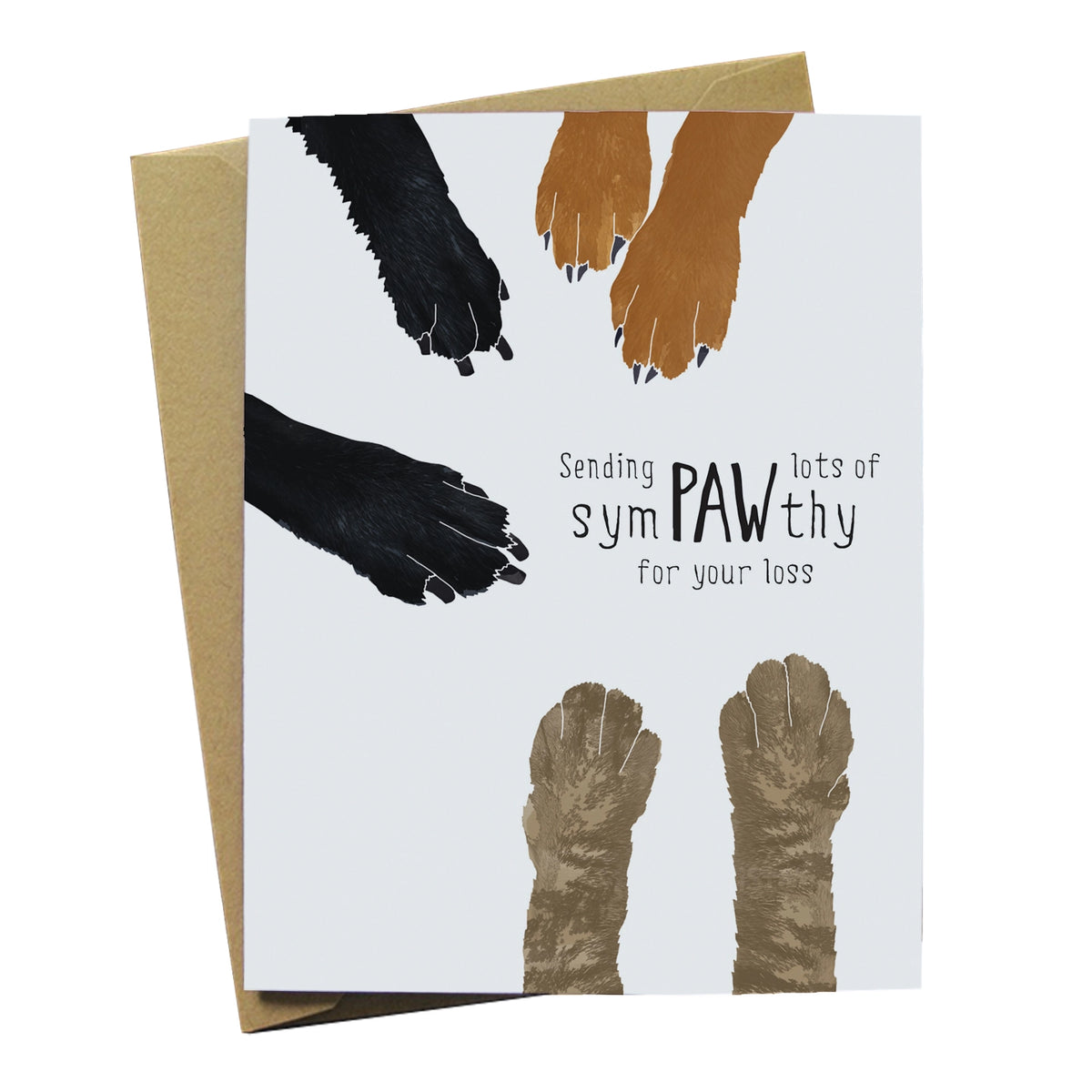 Pet Paws Sympathy Card