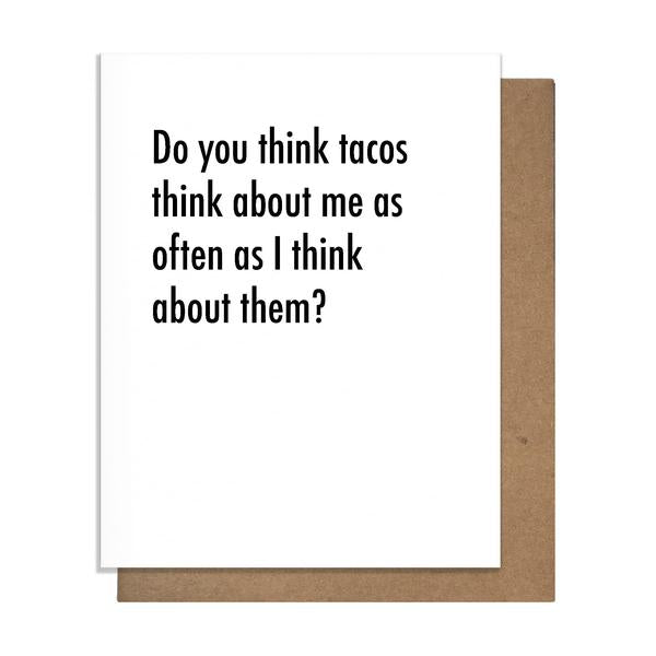Taco Thoughts Letterpress Card