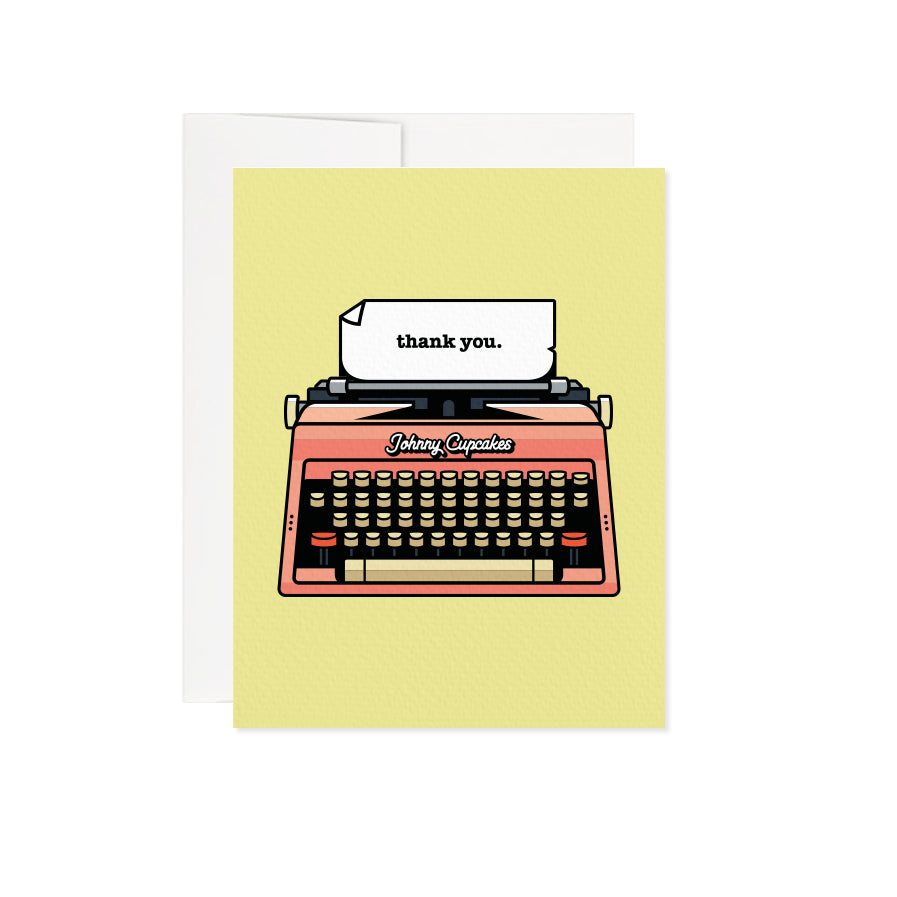 Typewriter Thank You Card