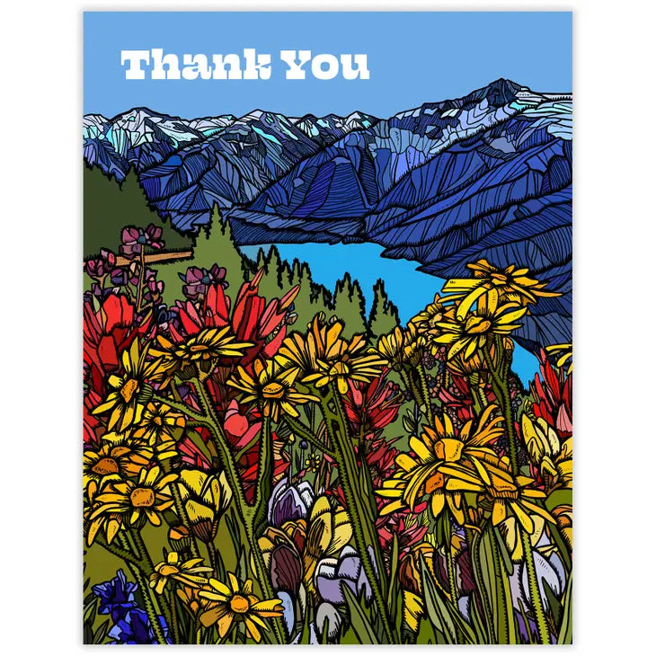 Wildflower Thank You Card
