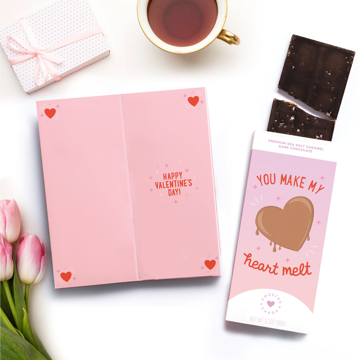 Make My Heart Melt Card + Chocolate Bar