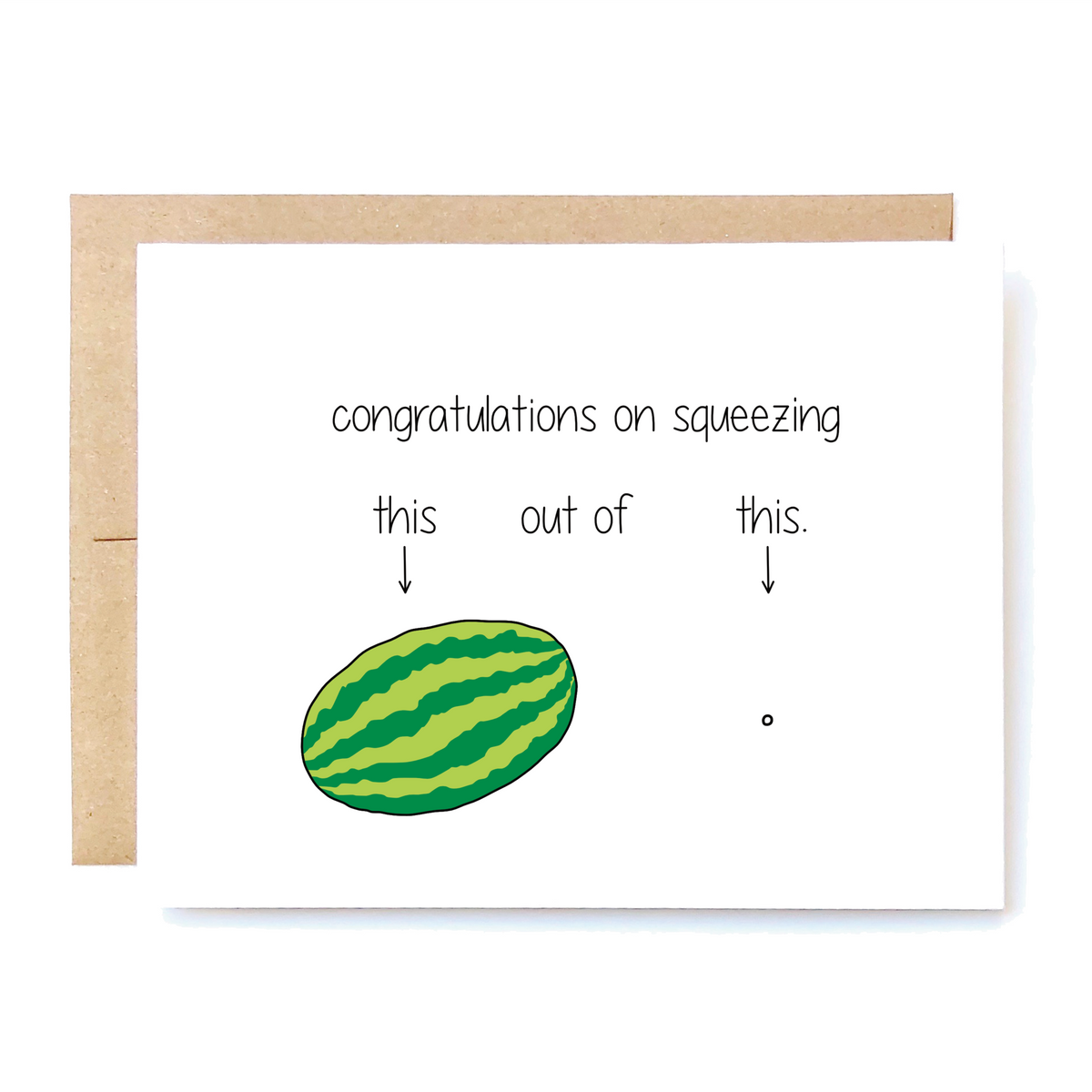 Watermelon Baby Card