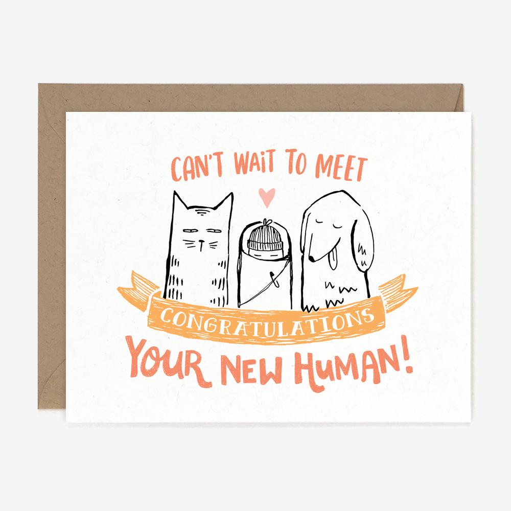 New Human Card for Baby Shower