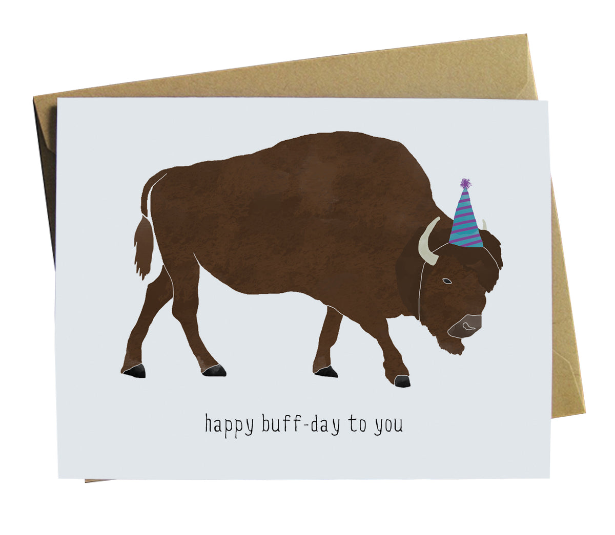 Happy Buff Day Illustrated Birthday Card