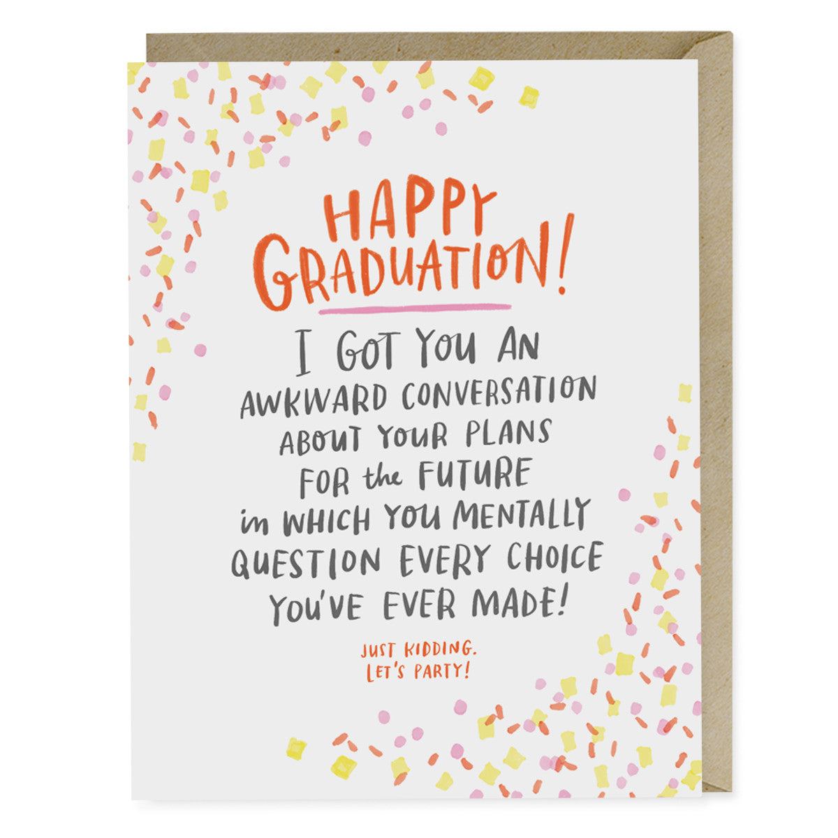 Awkward Graduation Conversation Card
