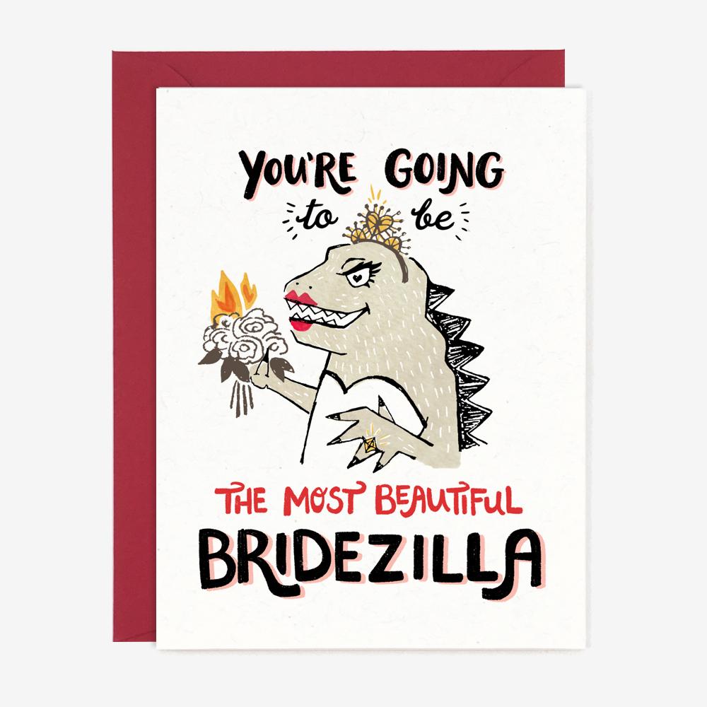 Beautiful Bridezilla Congrats Card