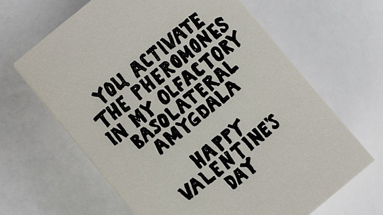 Nerdy Letterpress Valentines Card
