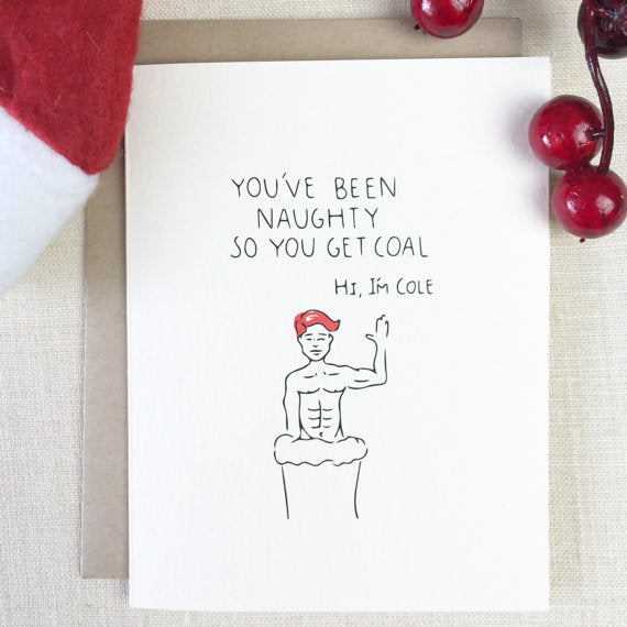 Naught Coal Christmas Card