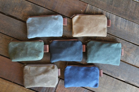 Waxed deals canvas pouch