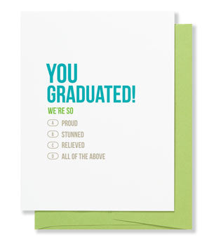 Multiple Choice Graduation Card