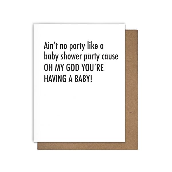 OMG You're Having a Baby Letterpress Congratulations Card