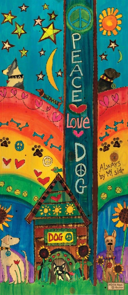 Peace Love Dog 16" Art Pole