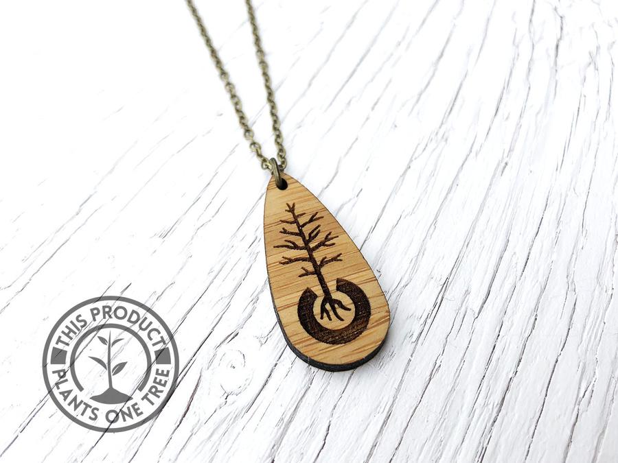 Sustainable Bamboo Diffuser Necklace